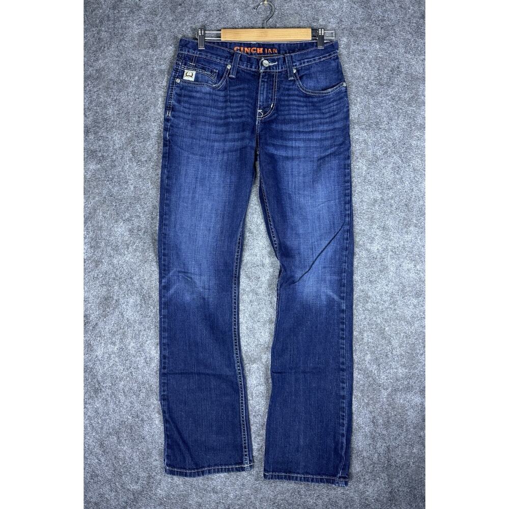 Cinch Ian Slim Fit Bootcut Jeans Mens 31x34 Dark Wash Blue Denim MB65436001